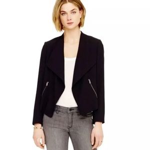 Club Monaco Monique Blazer Black Short Draped Open Front • Size S